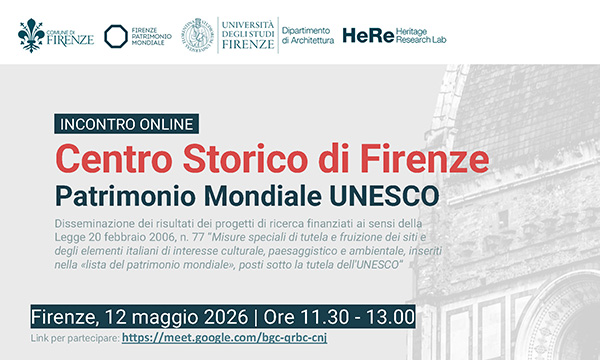 Centro Storico di Firenze Patrimonio Mondiale UNESCO.
