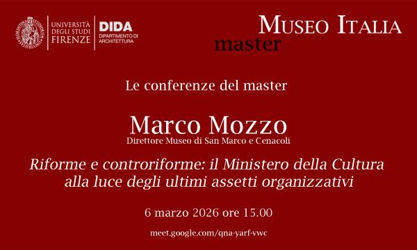Le conferenze del Master Museo Italia.