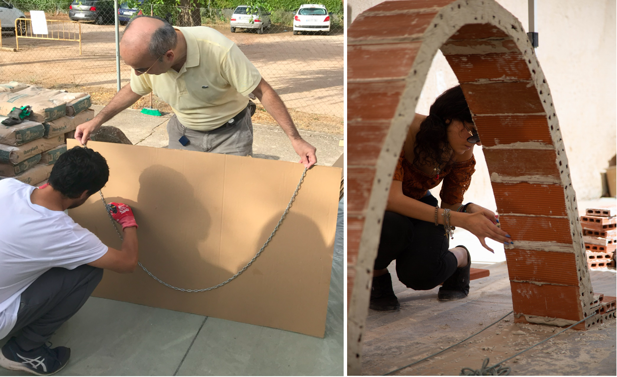 Constructing a stable arch by using a piece of string